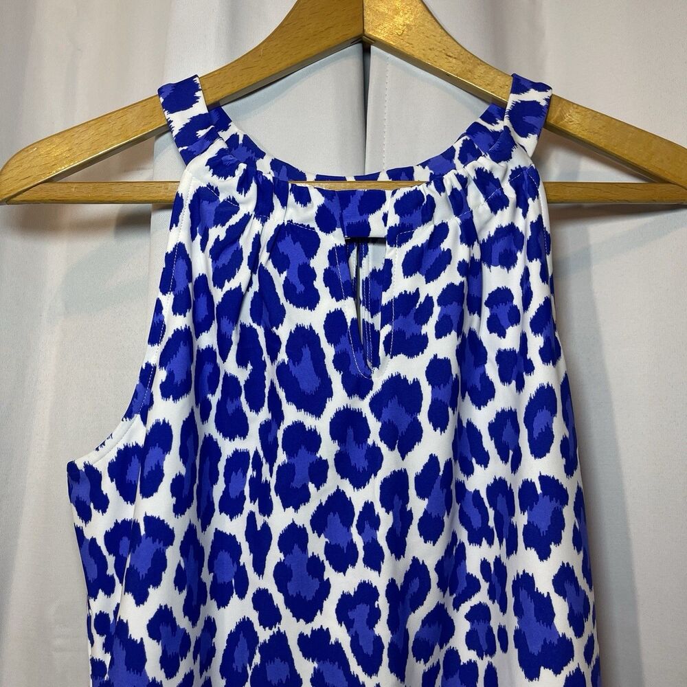Jude Connally S High Neck Shift Pull on Dress Fun Cheetah Print